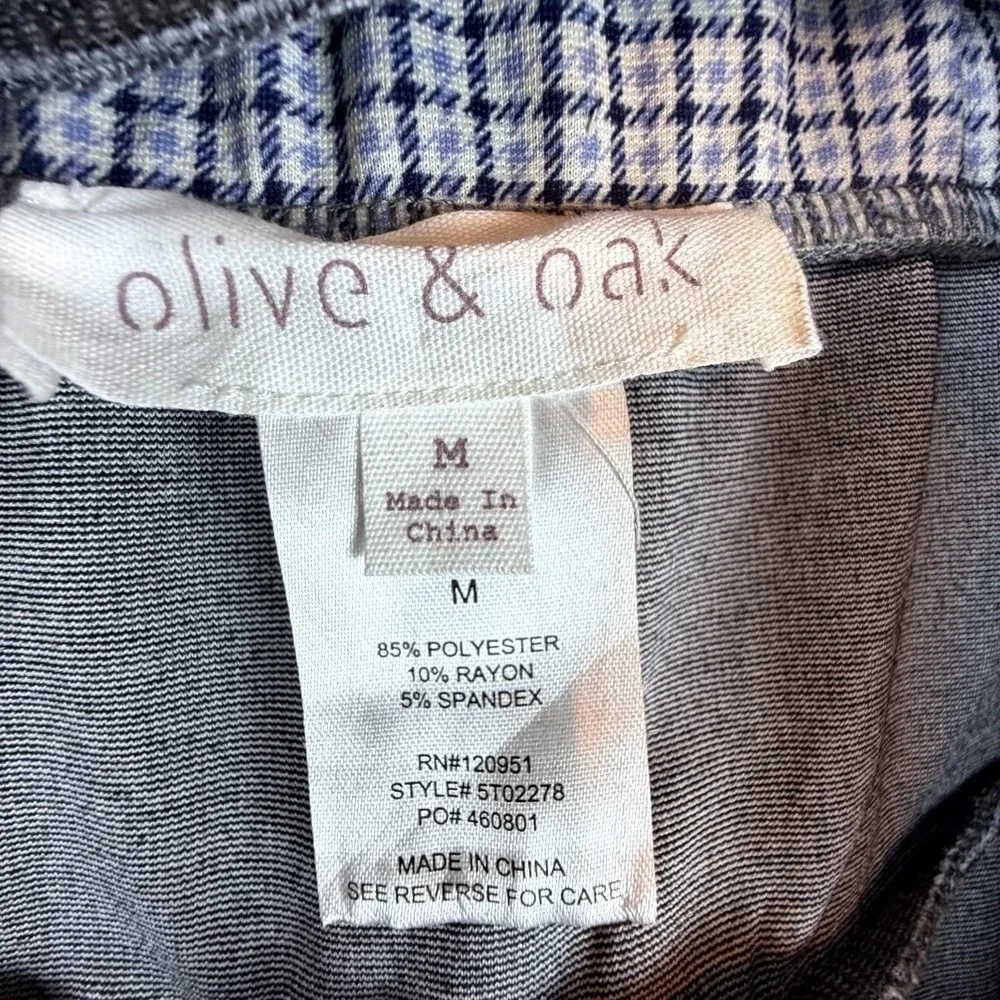 Olive & Oak Tennis Mini Skirt Womens Medium White Blue Plaid Pleated Academia - Picture 5 of 5